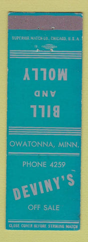 Matchbook Cover - Deviny's Owatonna MN