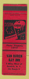 Matchbook Cover - Van Buren Bay Inn Dunkirk NY