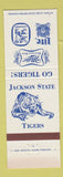 Matchbook Cover - Jackson State Tigers Miller Beer 1980 Schedule
