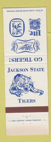 Matchbook Cover - Jackson State Tigers Miller Beer 1980 Schedule