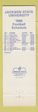 Matchbook Cover - Jackson State Tigers Miller Beer 1980 Schedule