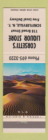 Matchbook Cover - Corsetti's Liquor Store Schuylerville NY
