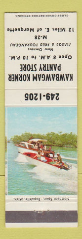 Matchbook Cover - Kawbawgam Korner Pantry Store Marquette MI