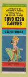 Matchbook Cover - Sharp's Used Cars York PA pinup