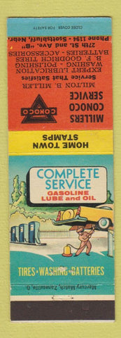Matchbook Cover - Miller's Conoco oil gas Scottsbluff NE