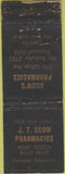 Matchbook Cover - JT Scow Drugs Oakland CA? WORN