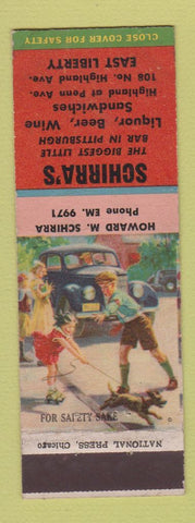 Matchbook Cover - Schirra's Restaurant East Liberty PA