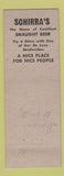 Matchbook Cover - Schirra's Restaurant East Liberty PA