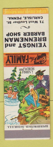 Matchbook Cover - Yeingst and Brenneman Barber Shop Carlisle PA hillbilly