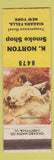 Matchbook Cover - K Norton Smoke Shop Niagara Falls NY