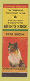 Matchbook Cover - John HK Miller Magazines Newspapers Lebanon PA Collie