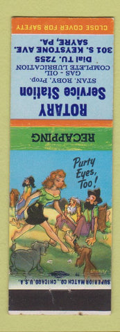 Matchbook Cover - Rotary Service oil gas Sayre PA hillbilly