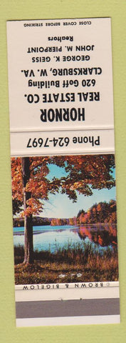 Matchbook Cover - Hornor Real Estate Clarksburg WV