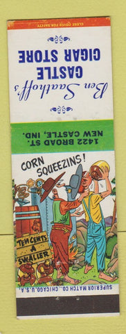 Matchbook Cover - Castle Cigar Store New Castle IN hillbilly
