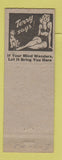 Matchbook Cover - Sportsman Bar Pittsburgh PA pinup Terry Says girlie