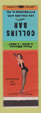 Matchbook Cover - Collins Bar Pittsburgh PA pinup