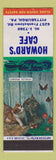 Matchbook Cover - Howard's Cafe Pittsburgh PA