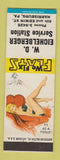 Matchbook Cover - WD Eichelberger Service oil gas Harrisburg PA pinup #1