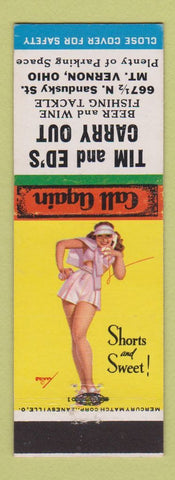 Matchbook Cover - Tim and Ed's Carry Out Mount Vernon OH pinup