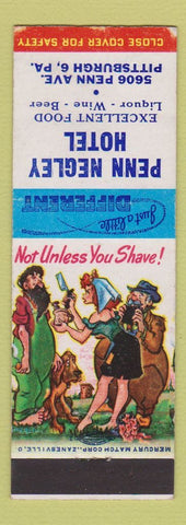 Matchbook Cover - Penn Negley Hotel Pittsburgh PA hillbilly