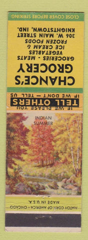 Matchbook Cover - Chance's Grocery Knightstown IN