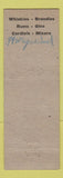 Matchbook Cover - South Side Liquor Store Fort Wayne IN
