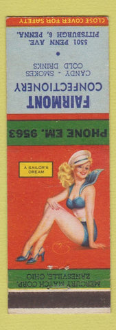 Matchbook Cover - Fairmont Confectionery Pittsburgh PA pinup