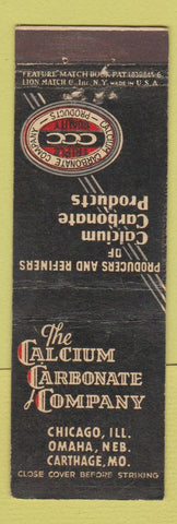 Matchbook Cover - Calcium Carbonate Company Chicago IL Omaha feature