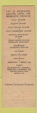 Matchbook Cover - Calcium Carbonate Company Chicago IL Omaha feature