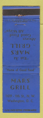 Matchbook Cover - Mars Grill Washington DC