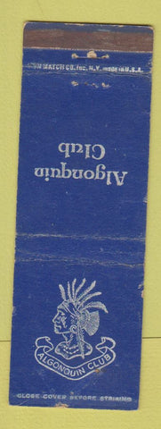 Matchbook Cover - Algonquin Club WEAR