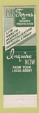 Matchbook Cover - Ted Bell Insurance Woodmen Loveland Colorado WEAR