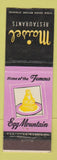 Matchbook Cover - Maisel Restaurants Egg Mountain New York City