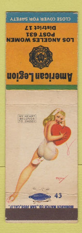 Matchbook Cover - American Legion Los Angeles Women Post CA pinup