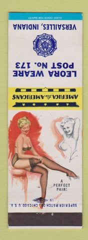 Matchbook Cover - American Legion Versailles IN pinup