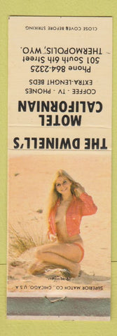 Matchbook Cover - Motel Californian Thermopolis WY pinup