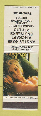 Matchbook Cover - Anstey Rose Aircraft Engineers Rockhamton New Zealand pinup