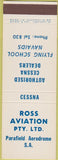 Matchbook Cover - Cessna Airplanes Parafield Aerodrome Austrailia SAMPLE