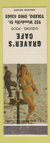 Matchbook Cover - Graver's Cafe Toledo OH pinup