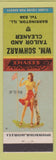 Matchbook Cover - Wm Schwarz Tailor Cleaner Barrington IL pinup