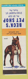 Matchbook Cover - Beck's Pet Shop York PA Boxer