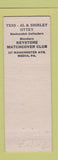 Matchbook Cover - Ottey Print Shop Media PA pinup