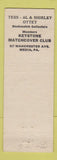 Matchbook Cover - Ottey Print Shop Media PA pinup