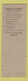 Matchbook Cover - Don McCullough Insurance Hagerstown IN pinup