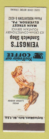 Matchbook Cover - Yeingst's Sandwich Shop Elverson PA pinup
