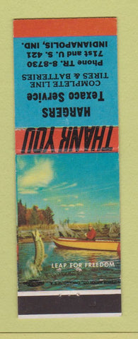 Matchbook Cover - Hargers Texaco oil gas Indianapolis IN