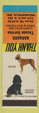 Matchbook Cover - Hargers Texaco oil gas Indianapolis IN Boxer Cocker Spaniel