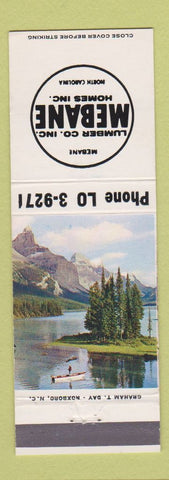 Matchbook Cover - Mebane Lumber Mebane NC