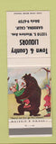 Matchbook Cover - Town and Country Liquors Gardena CA
