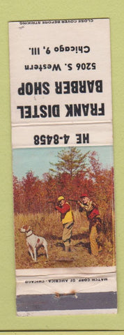 Matchbook Cover - Frank Distel Barber Shop Chicago IL WEAR